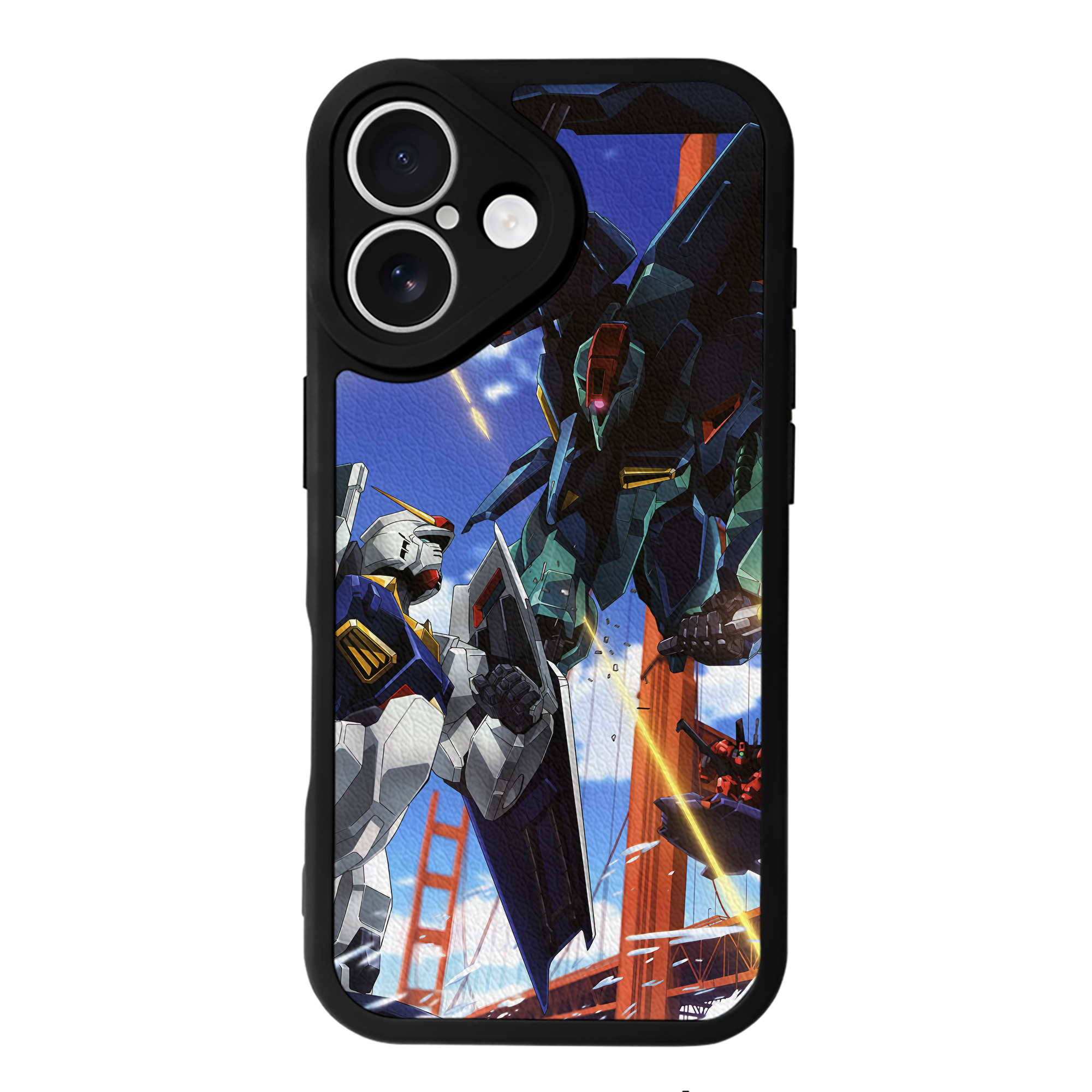 （画像用） 機動戦士ガンダム Mobile Suit Gundam 【iPhone 16シリーズ対応】シリコンスマホケース（レザー調） 材質：シリコン